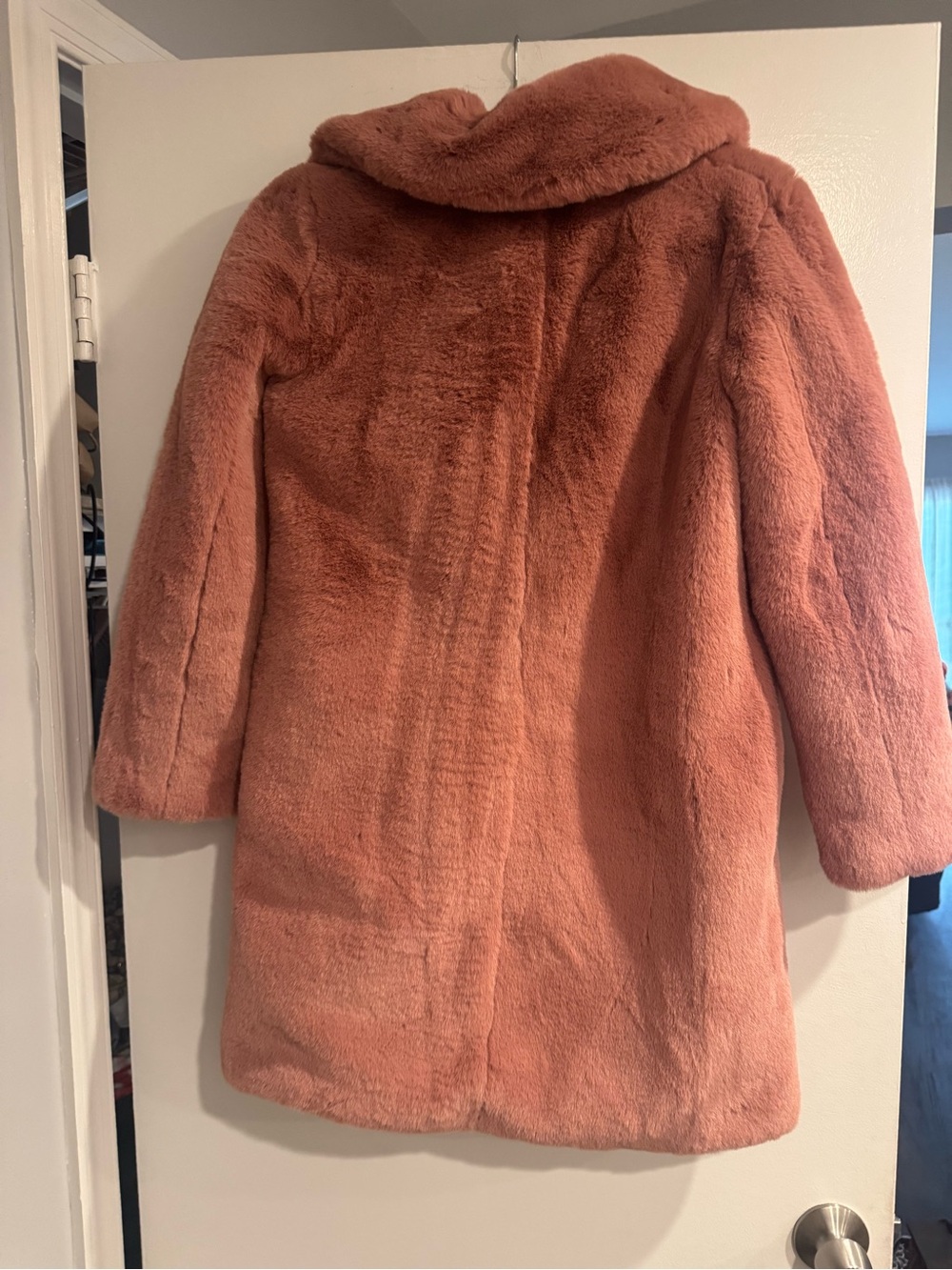 J.Crew Rose Pink Faux Fur Jacket XXS | Maximalist Feminine Statement Coat - Picture 5 of 7